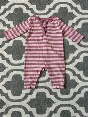 Gymboree Pink and Purple Striped Baby Footie